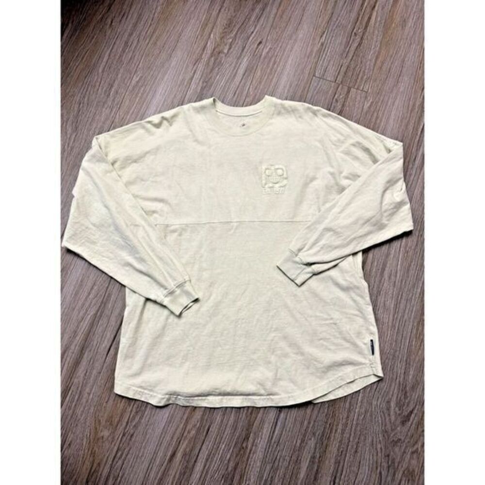 Walt Disney World‎ Spirit Jersey Shirt Womens Large Lime Green Long Sleeve Puffy